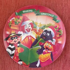 McDonald’s 1990’s Vintage Christmas Plate